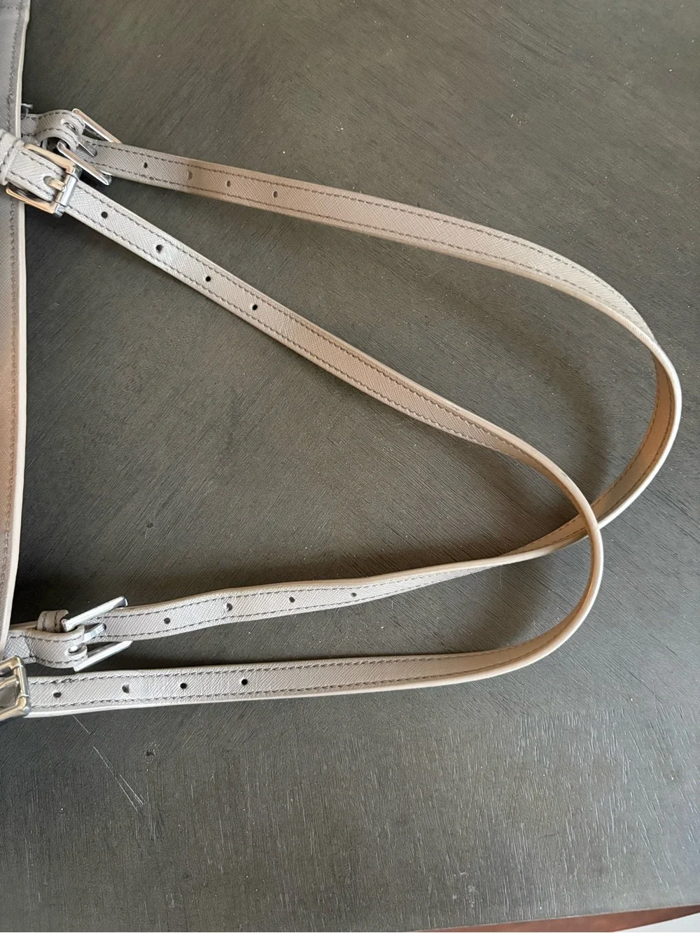 Tory Burch Neutral Taupe Leather Tote